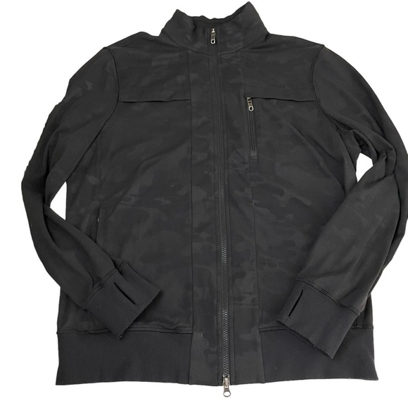 lululemon Men’s Post Gravity Jacket Lay Low Camo Emboss Black - Picture 15 of 16